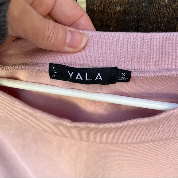 Yala Berkeley Puff Short Sleeve Bamboo & OG Cotton Raglan Pink Sweatshirt Top - Picture 6 of 12